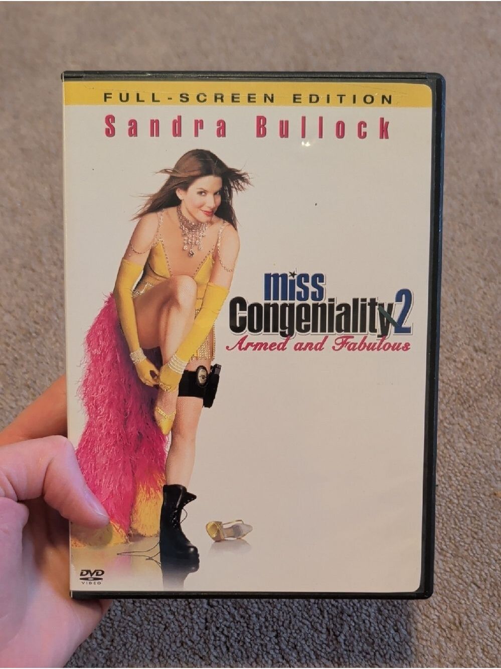 💜‎ 5/$20 Miss Congeniality 2 DVD - Sandra Bullock - Yellow & Pink